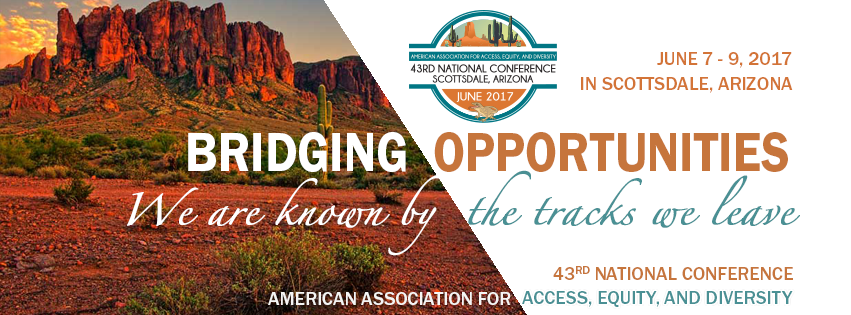 Conference Banner, Bridging Opportunities: We are known by the tracks we leave - June 7-9, 2017